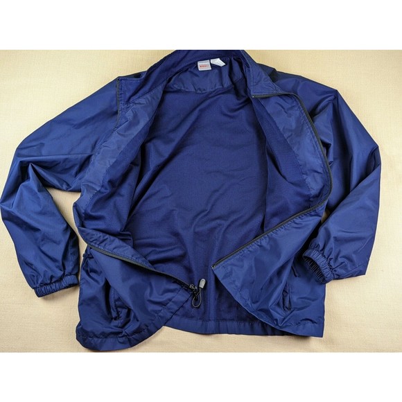VTG Pro Spirit Men L Retro Golf Jacket Windbreaker Zip Up Mesh Lined Blue Black - Picture 4 of 11